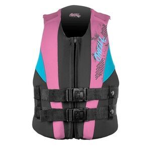 O'Neill Youth Reactor USCG Life Vest Blue Pink Black Buckle Vest Water Sports